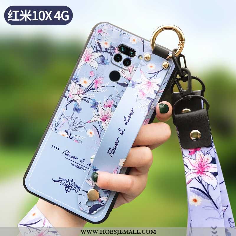 Hoes Xiaomi Redmi Note 9 Bescherming Hanger Roze Dun Hoesje Mobiele Telefoon