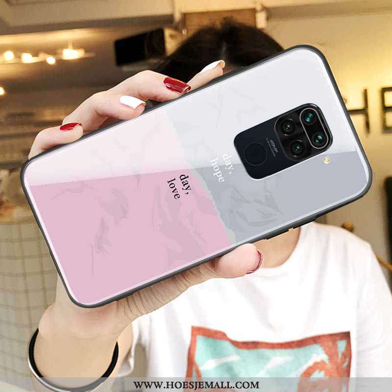 Hoes Xiaomi Redmi Note 9 Dun Zacht Super Glas Bescherming Wit Witte