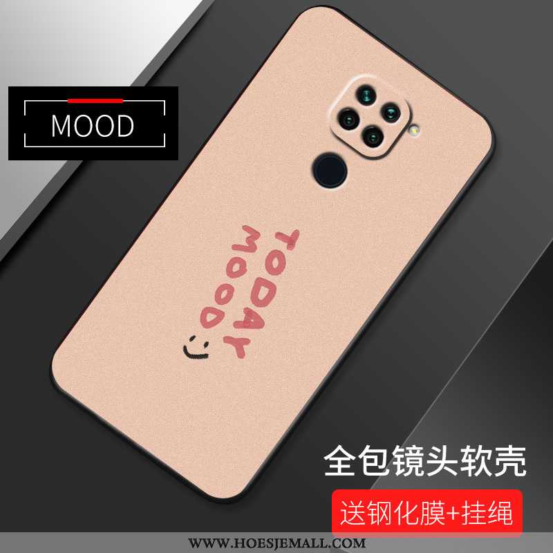 Hoesje Xiaomi Redmi Note 9 Spotprent Mooie Zacht Rood Dun Net Red Roze