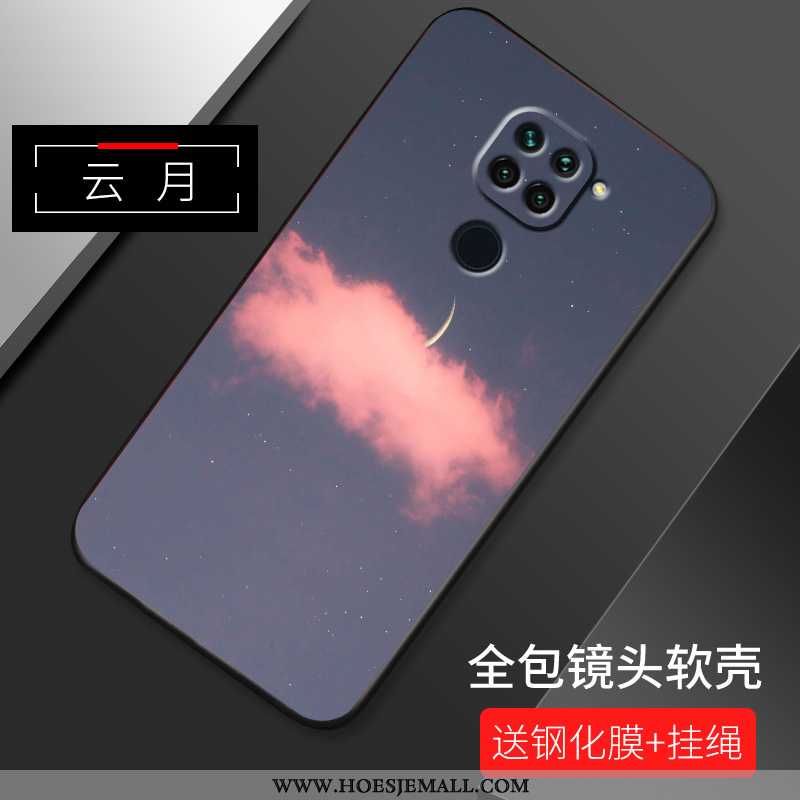 Hoesje Xiaomi Redmi Note 9 Spotprent Mooie Zacht Rood Dun Net Red Roze