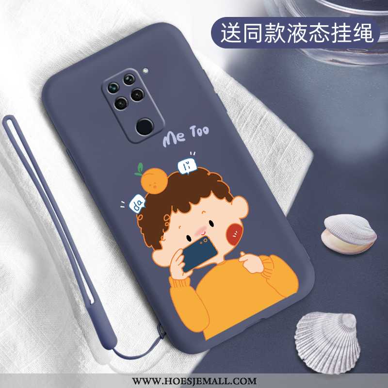 Hoesje Xiaomi Redmi Note 9 Scheppend Zacht Siliconen Rood Hoes All Inclusive Anti-fall Blauwe