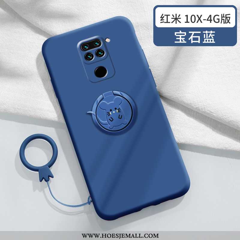 Hoesje Xiaomi Redmi Note 9 Bescherming Persoonlijk Mobiele Telefoon Ring Rood Mini Blauwe