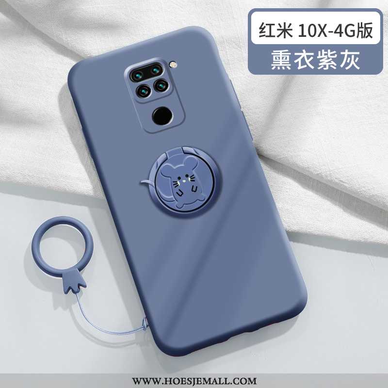 Hoesje Xiaomi Redmi Note 9 Bescherming Persoonlijk Mobiele Telefoon Ring Rood Mini Blauwe