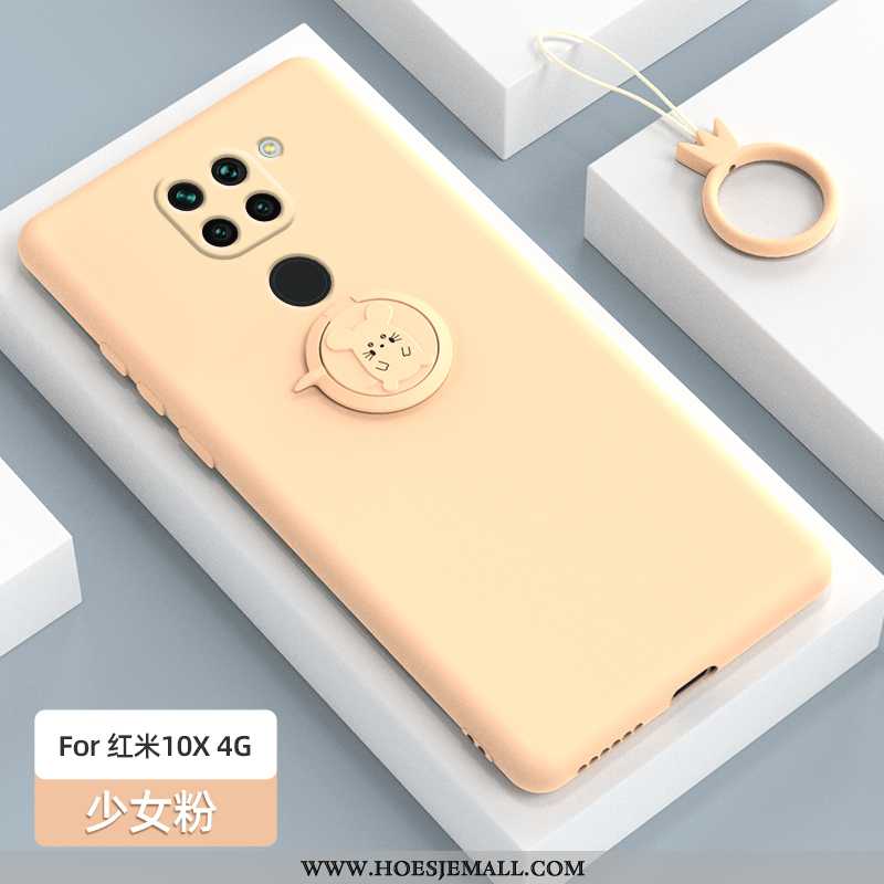 Hoesje Xiaomi Redmi Note 9 Bescherming Schrobben Roze Siliconen Zacht Trend Scheppend