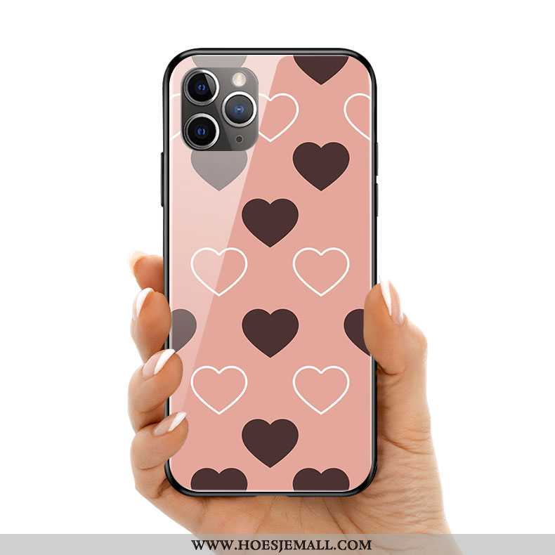 Hoesje iPhone 11 Pro Max Scheppend Siliconen Mini Liefde Roze Vers