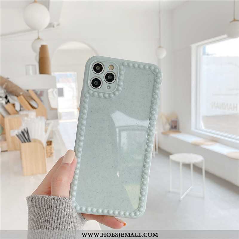 Hoes iPhone 11 Pro Max Zacht Siliconen Hoesje Anti-fall Lovers Scheppend Mobiele Telefoon Groen