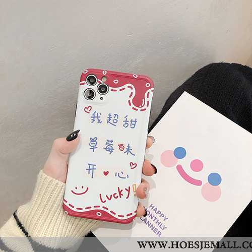 Hoesje iPhone 11 Pro Max Spotprent Super Anti-fall Mobiele Telefoon Ster Bescherming Siliconen Rood