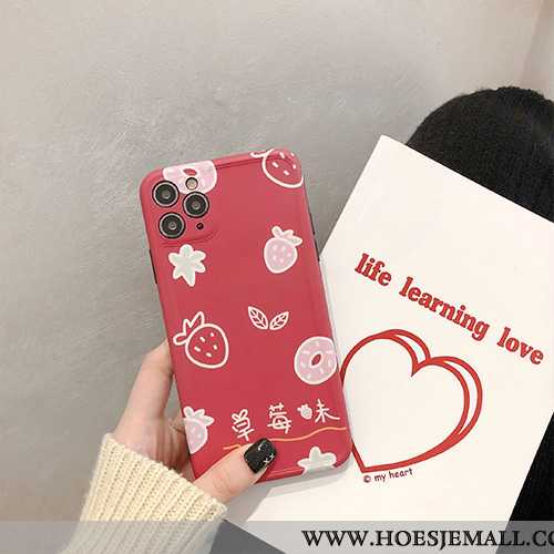 Hoesje iPhone 11 Pro Max Spotprent Super Anti-fall Mobiele Telefoon Ster Bescherming Siliconen Rood