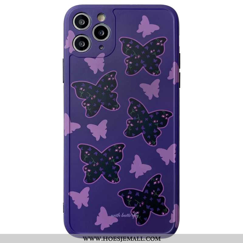 Hoes iPhone 11 Pro Max Bescherming Persoonlijk Purper Scheppend Wind Siliconen Mobiele Telefoon