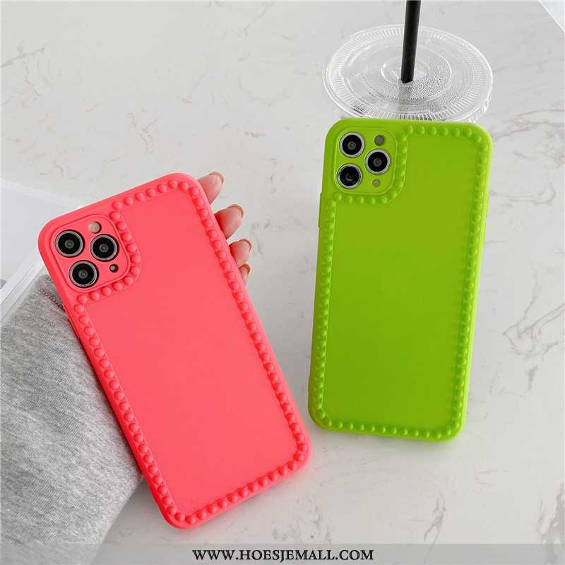 Hoesje iPhone 11 Pro Max Scheppend Zacht Groen Wind Anti-fall Snoep Kleur