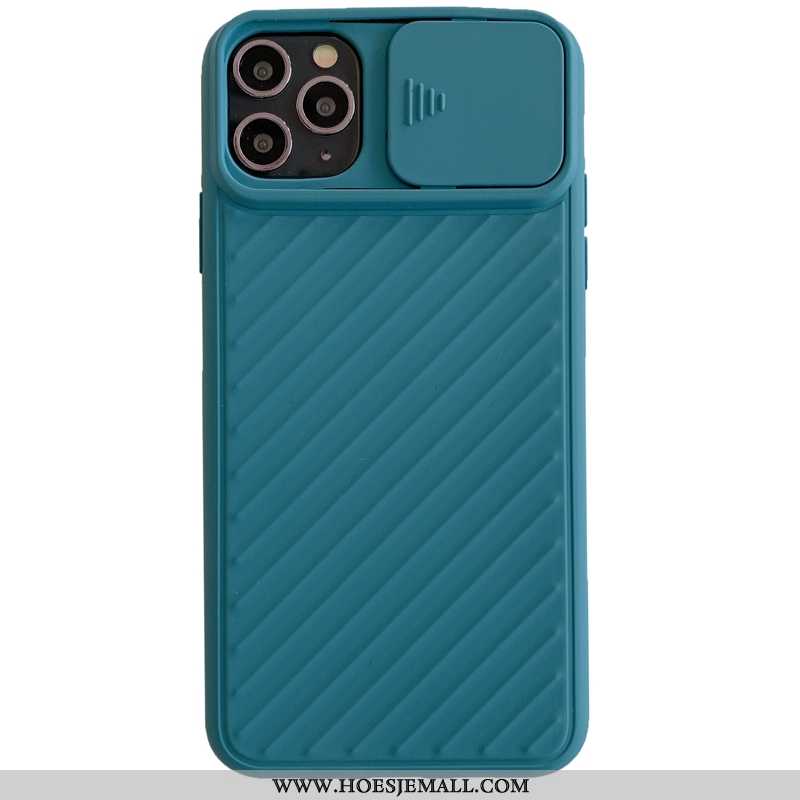 Hoesje iPhone 11 Pro Max Siliconen Bescherming Anti-fall Mobiele Telefoon Scheppend Hoes Blauwe