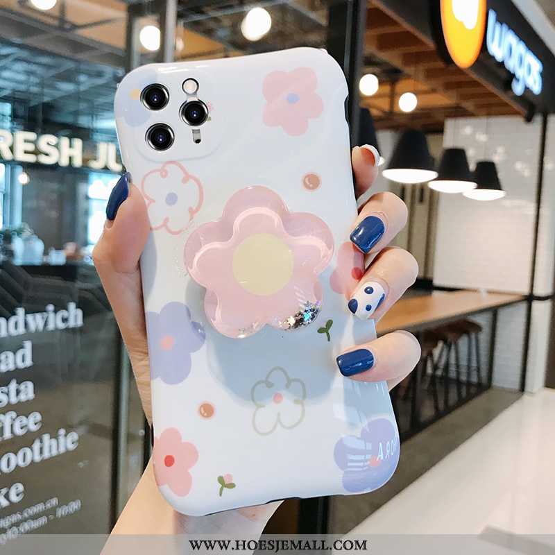 Hoes iPhone 11 Pro Zacht Bescherming Roze Vers Trend Hoesje Bloemen