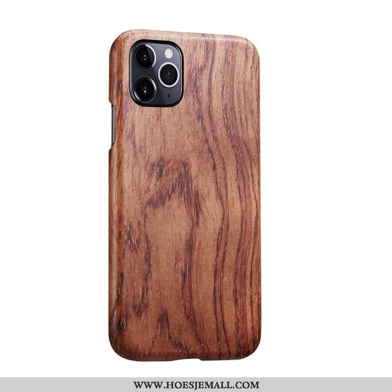 Hoesje iPhone 11 Pro Dun Bescherming Voor Hout Hoes Zwart Zwarte