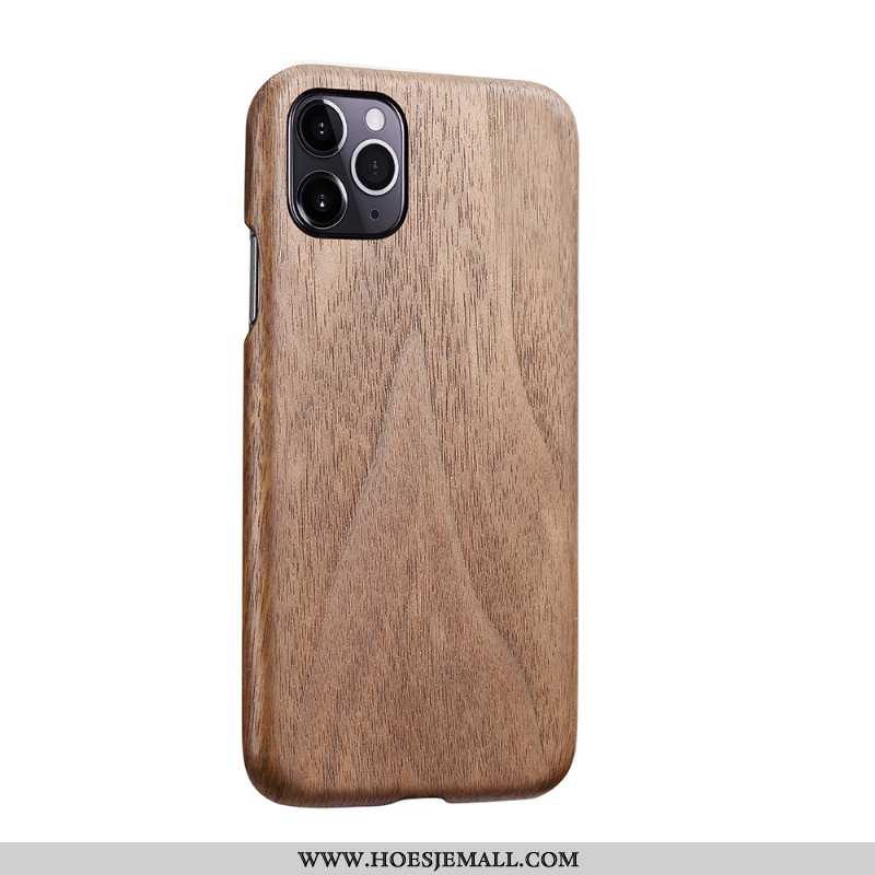 Hoesje iPhone 11 Pro Dun Bescherming Voor Hout Hoes Zwart Zwarte