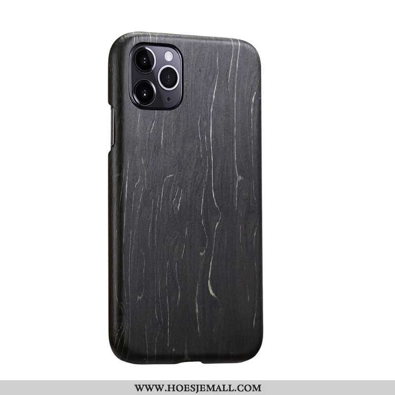 Hoesje iPhone 11 Pro Dun Bescherming Voor Hout Hoes Zwart Zwarte