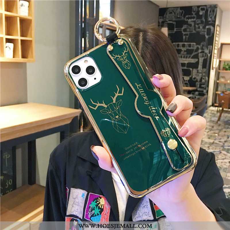 Hoes iPhone 11 Pro Luxe Zacht Anti-fall Plating All Inclusive Mobiele Telefoon Groen