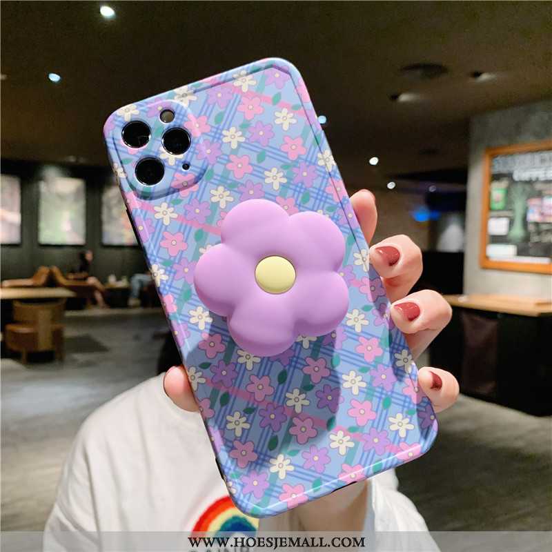 Hoesje iPhone 11 Pro Zacht Siliconen Super Blauw Trend Ondersteuning Purper Blauwe