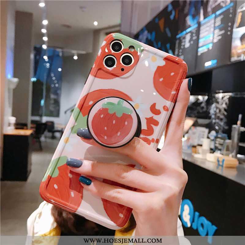 Hoesje iPhone 11 Pro Scheppend Trend Mobiele Telefoon Anti-fall All Inclusive Aardbei Oranje