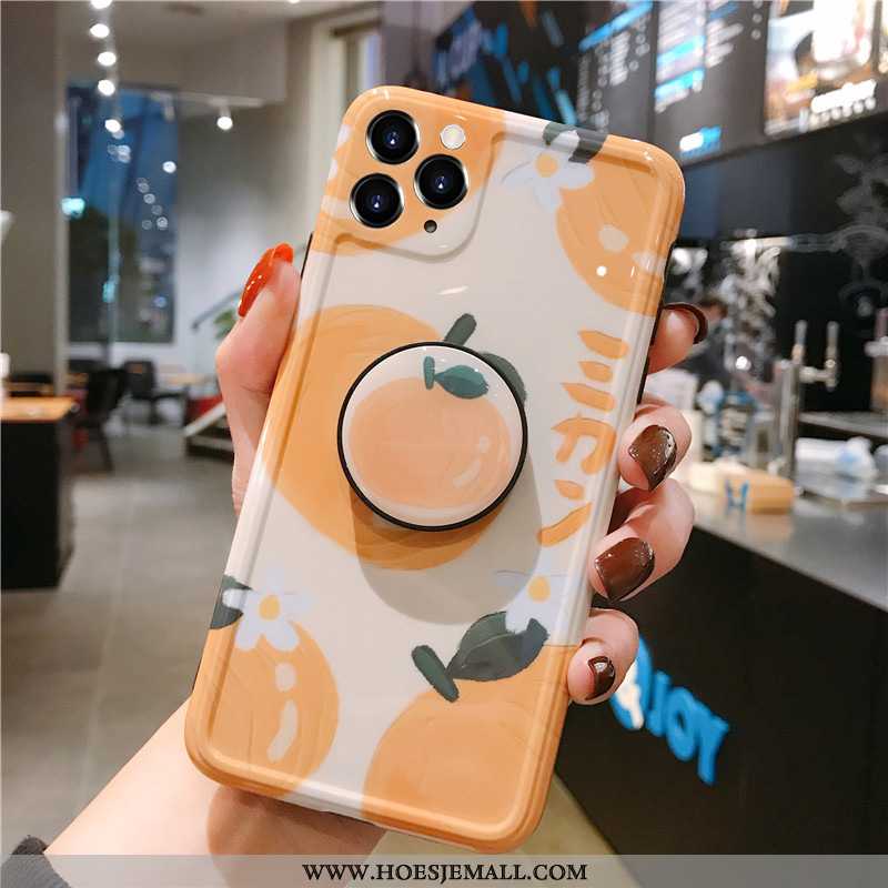 Hoesje iPhone 11 Pro Scheppend Trend Mobiele Telefoon Anti-fall All Inclusive Aardbei Oranje