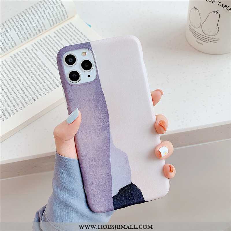 Hoesje iPhone 11 Pro Persoonlijk Zacht Siliconen Abstract Kunst Eenvoudige Gemengde Kleuren Purper