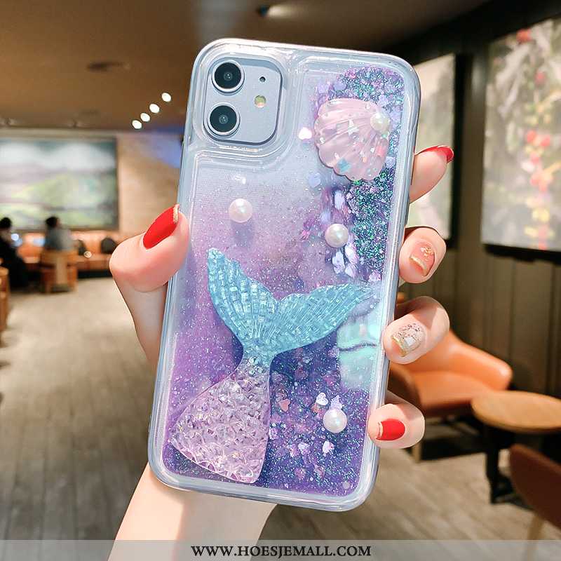 Hoesje iPhone 11 Doorzichtig Trend Hart Purper Hoes All Inclusive