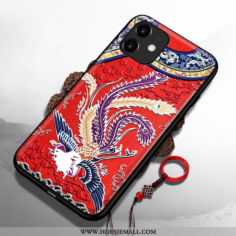 Hoes iPhone 11 Siliconen Trend Dragon Patroon Anti-fall Mobiele Telefoon Super Zacht Geel