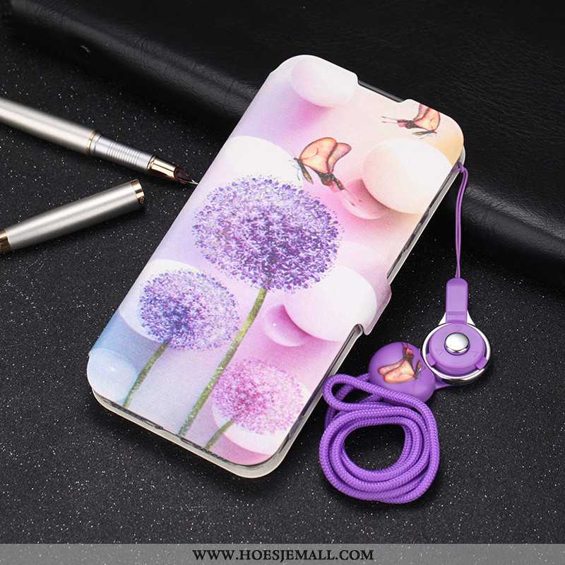 Hoes iPhone 11 Spotprent Super Dun Nieuw Leren Hoesje Anti-fall Clamshell Purper