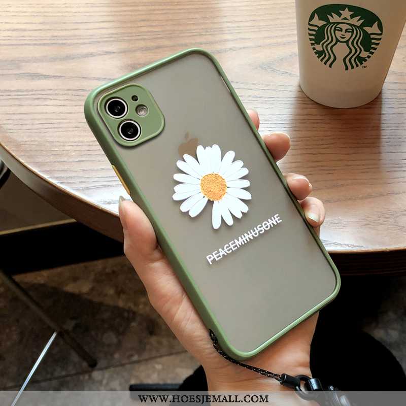 Hoesje iPhone 11 Bescherming Siliconen Madeliefjes Mobiele Telefoon Groen Hoes