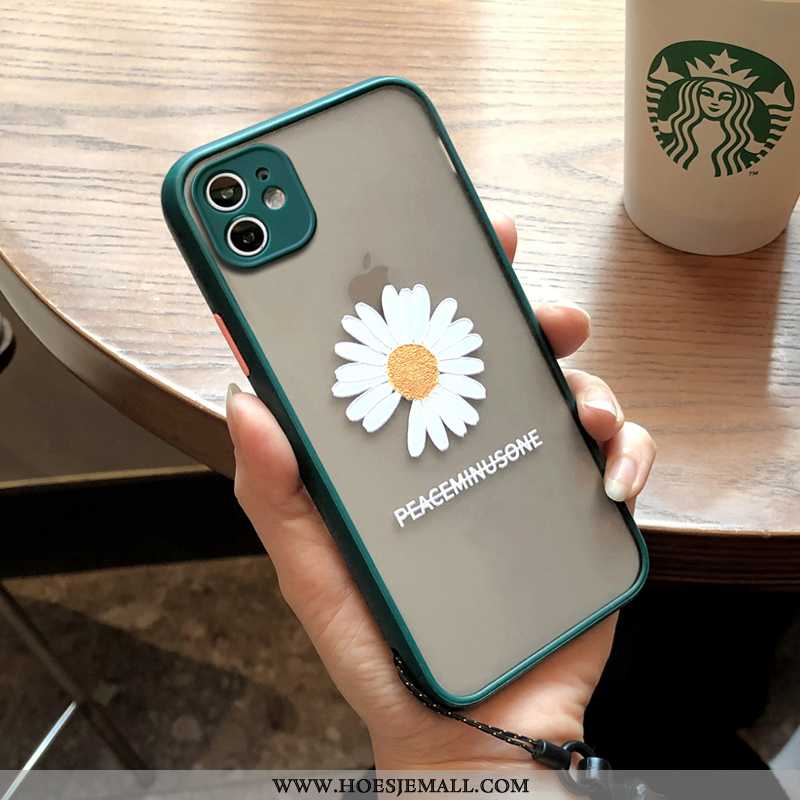 Hoesje iPhone 11 Bescherming Siliconen Madeliefjes Mobiele Telefoon Groen Hoes