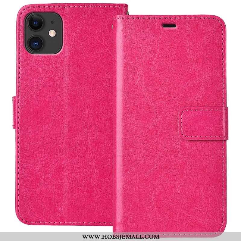 Hoes iPhone 11 Bescherming Leren Hoesje All Inclusive Anti-fall Blauw Zacht Blauwe