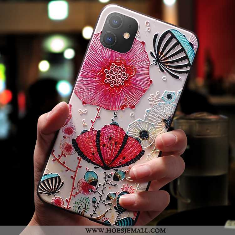 Hoesje iPhone 11 Zacht Siliconen Net Red Dun Nieuw All Inclusive Trend Blauwe