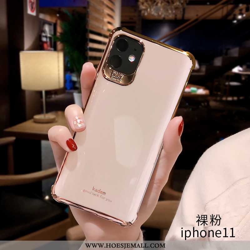 Hoes iPhone 11 Zacht Siliconen Mobiele Telefoon Trend Persoonlijk Roze