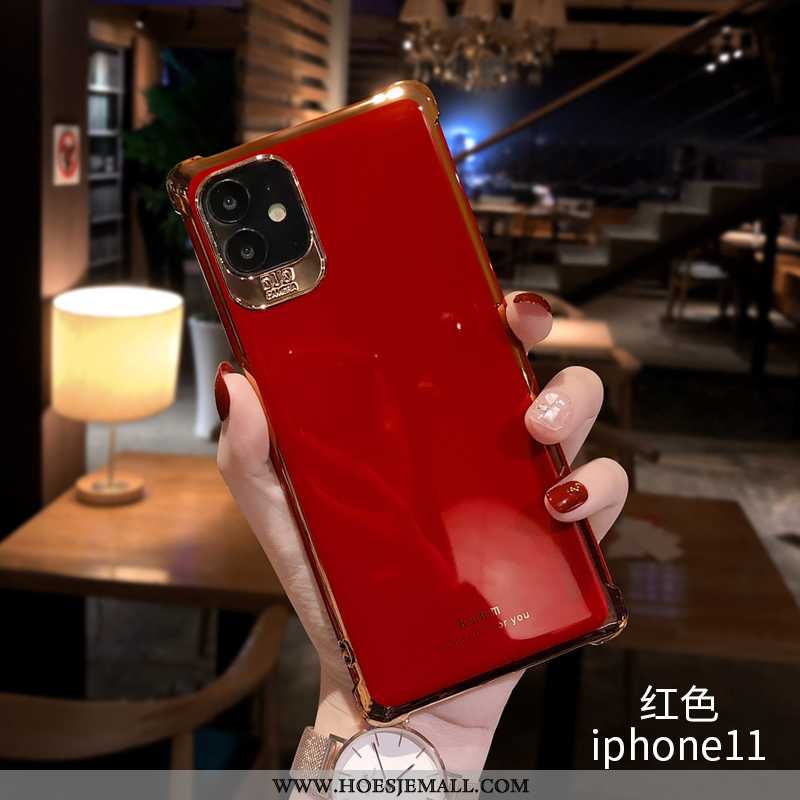 Hoes iPhone 11 Zacht Siliconen Mobiele Telefoon Trend Persoonlijk Roze