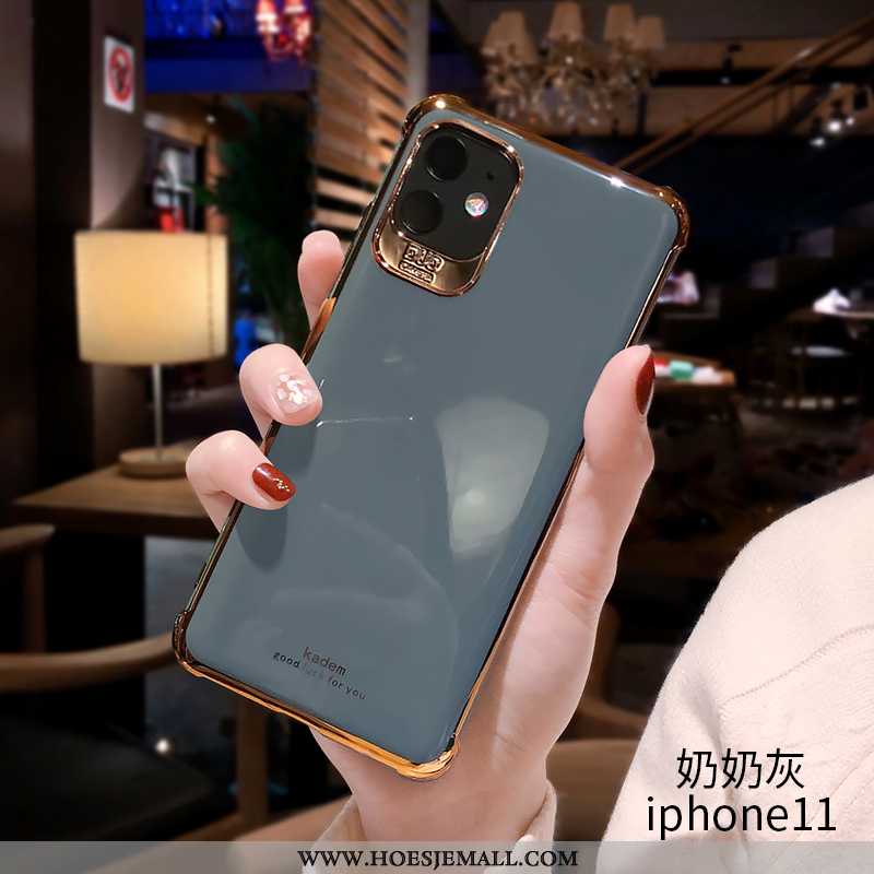 Hoes iPhone 11 Zacht Siliconen Mobiele Telefoon Trend Persoonlijk Roze