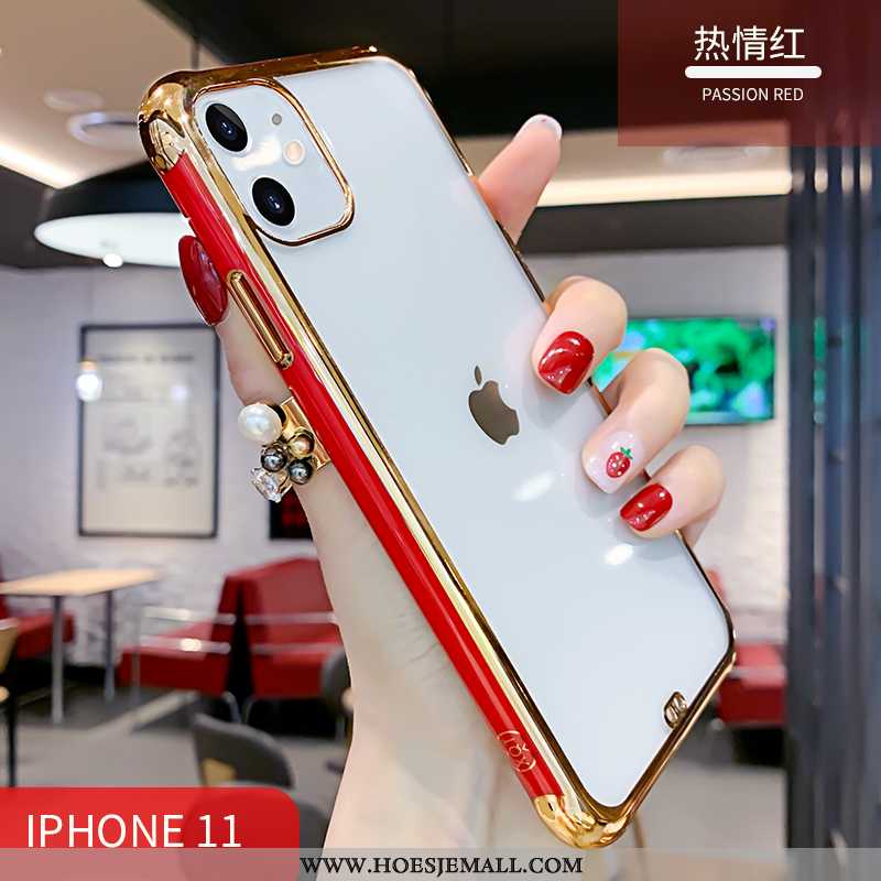 Hoes iPhone 11 Super Dun Wind All Inclusive Eenvoudige Mobiele Telefoon Rood