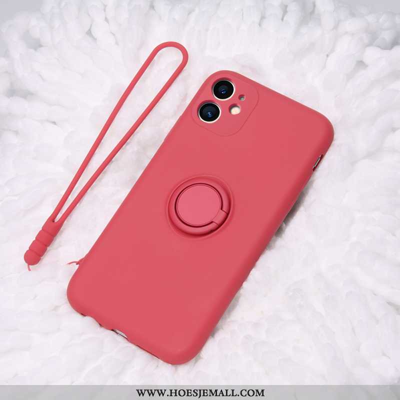 Hoesje iPhone 11 Bescherming Hanger Net Red Hoes Ondersteuning Ring Mobiele Telefoon Groen