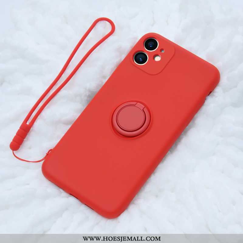 Hoesje iPhone 11 Bescherming Hanger Net Red Hoes Ondersteuning Ring Mobiele Telefoon Groen