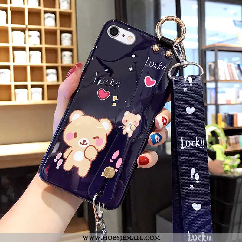 Hoesje iPhone 6/6s Plus Siliconen Hanger Mobiele Telefoon Zacht Hoes Anti-fall Rood