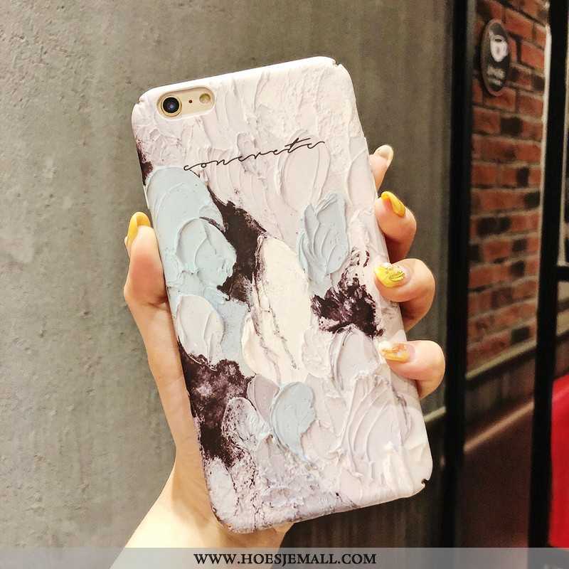 Hoesje iPhone 6/6s Plus Vintage Schrobben Purper Hemming Olieverfschilderij Hard