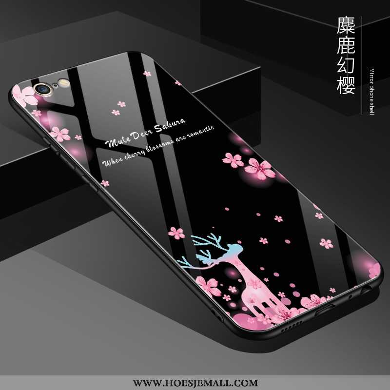 Hoes iPhone 6/6s Plus Glas Persoonlijk Anti-fall Trend Spiegel Zacht Roze