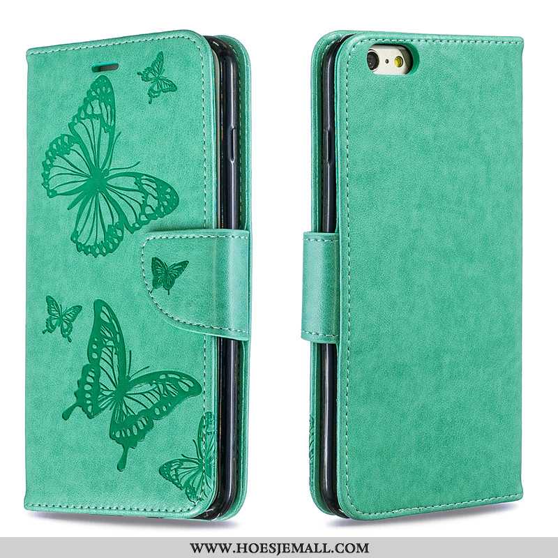 Hoesje iPhone 6/6s Plus Leren Hanger Reliëf Bescherming Effen Kleur Leer Roos