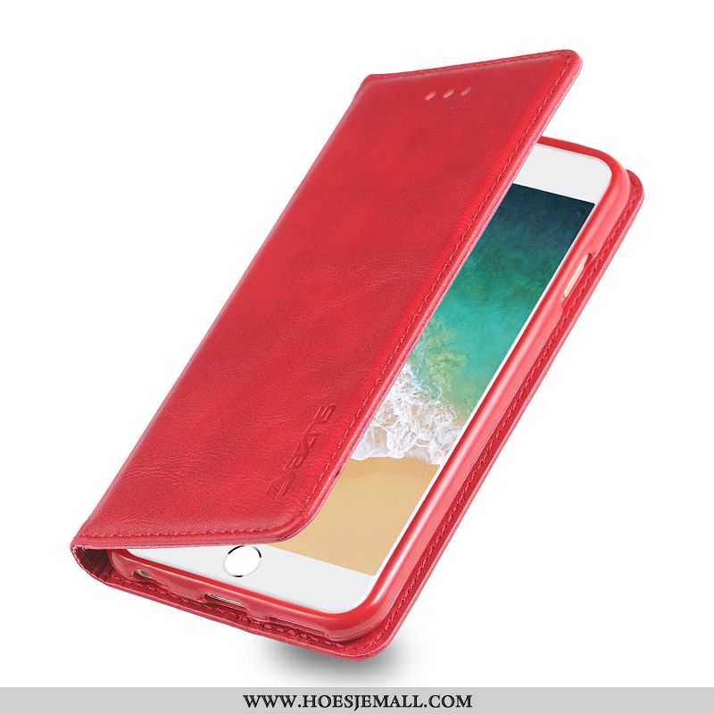 Hoesje iPhone 6/6s Plus Bescherming Portemonnee Rood Nieuw All Inclusive Mobiele Telefoon Kaart