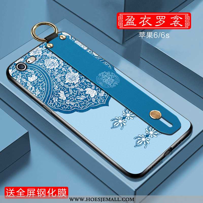 Hoes iPhone 6/6s Plus Siliconen Wind Chinese Stijl Anti-fall Groen Hoesje Mobiele Telefoon