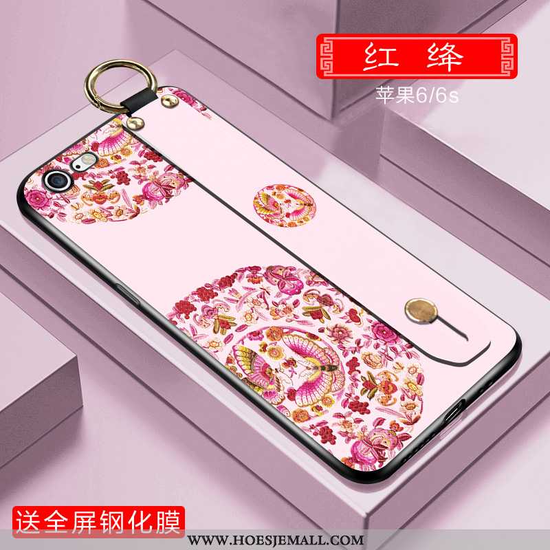 Hoes iPhone 6/6s Plus Siliconen Wind Chinese Stijl Anti-fall Groen Hoesje Mobiele Telefoon