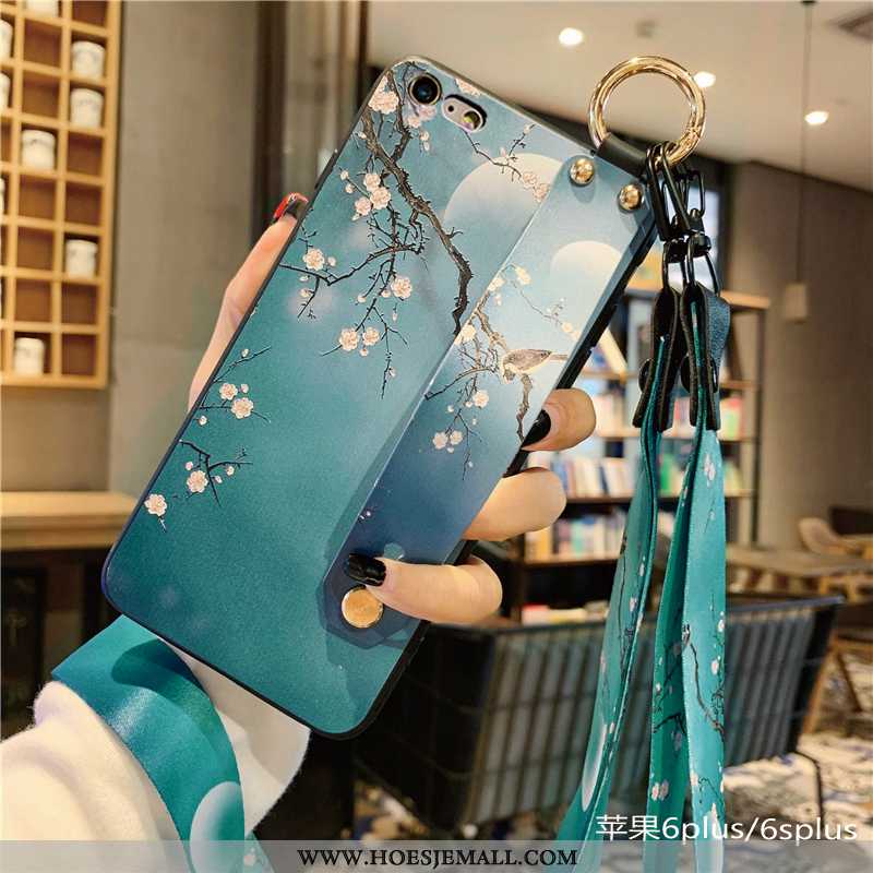 Hoesje iPhone 6/6s Plus Siliconen Schrobben Hanger Trend Chinese Stijl All Inclusive Blauwe