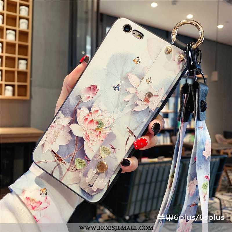 Hoesje iPhone 6/6s Plus Siliconen Schrobben Hanger Trend Chinese Stijl All Inclusive Blauwe