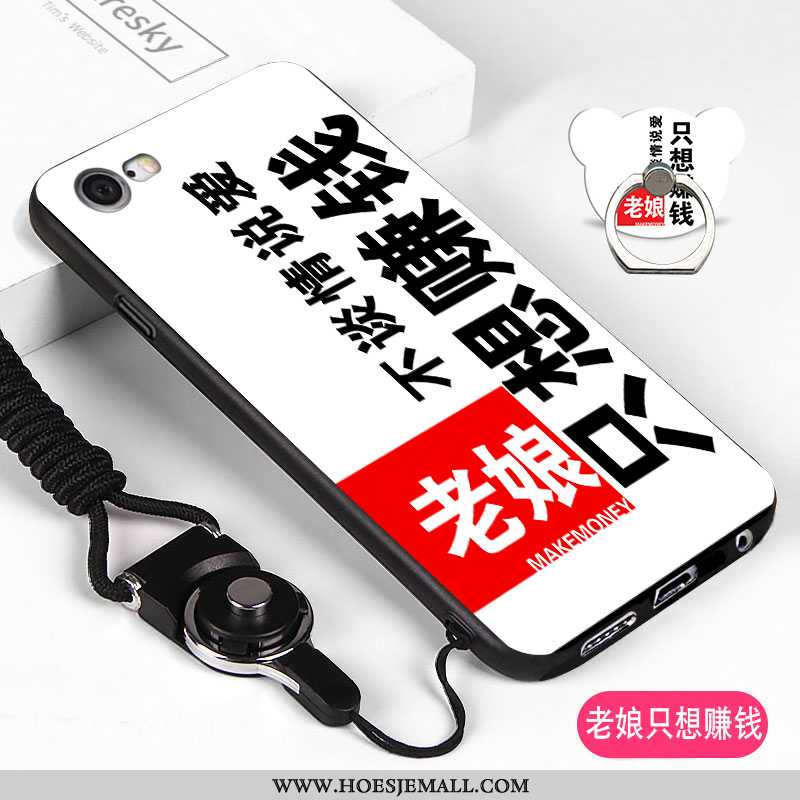 Hoesje iPhone 6/6s Hanger Zacht Hoes Anti-fall Mobiele Telefoon Zwart Zwarte