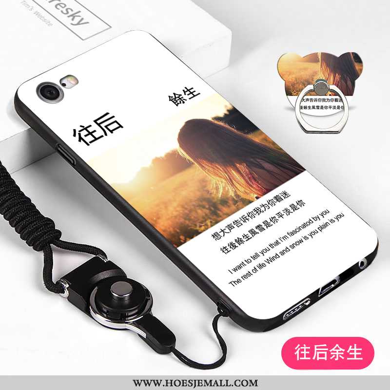 Hoesje iPhone 6/6s Hanger Zacht Hoes Anti-fall Mobiele Telefoon Zwart Zwarte