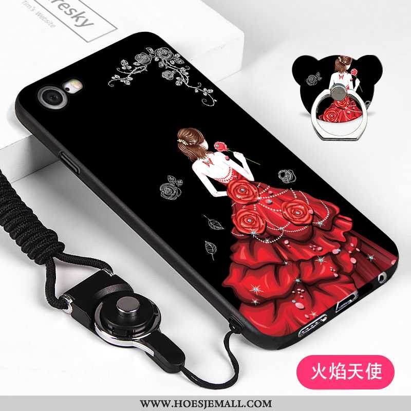 Hoesje iPhone 6/6s Hanger Zacht Hoes Anti-fall Mobiele Telefoon Zwart Zwarte