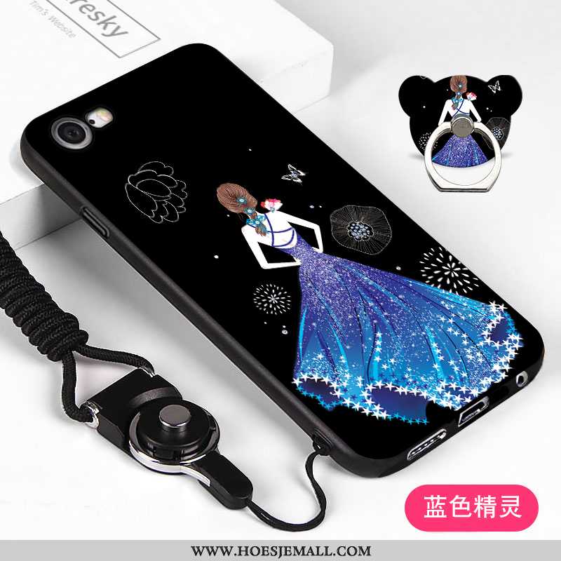 Hoesje iPhone 6/6s Hanger Zacht Hoes Anti-fall Mobiele Telefoon Zwart Zwarte